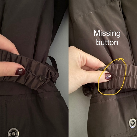 Rud by Rudsak Puffer Winter Coat Belted Dark Olive Green Size S Down Feather - Picture 10 of 10